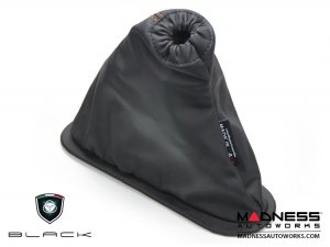 FIAT 500 eBrake Boot - Black Italy - Black Leather w/ Orange Stitching